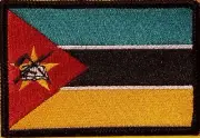 MOZAMBIQUE Flag Military Patch W/ VELCRO® Brand Fastener Black Border #7