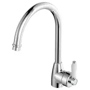 Eleanor Gooseneck Sink Mixer, Chrome &amp; Ceramic