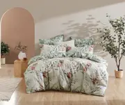 Logan & Mason Elise Quilt Cover Set Sage