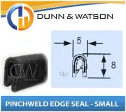 Rubber Pinchweld Edge Seal 5mm x 8mm - Meter - Dunn & Watson