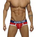 【ADDICTED】ES ADDICTED 時尚型男彈性棉運動三角內褲 健身紅 AD301(健身/內褲/ES/CK/品牌/三角褲/品味男)