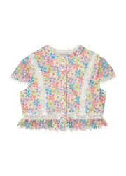 Marlo Kids Giselle Floral Crochet-lace top (5-14 Years) - Multi Multi - 13-14Y (14 Years) 13-14Y (14 years)