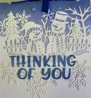 Snowman with Fence & Trees Border Edge Card Metal Cutting Die Cards Holiday Dies