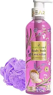 Earthgenix Body Wash Lavender + Pink Himalayan Rock Salt 300ml, (Loofah Free)