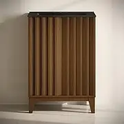 Swiss Madison Troyes 24" Freestanding Bathroom Vanity in Brown Oak with Black 3-Hole Centerset Sink Top