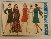Vogue 1113 Vintage 70s Sewing Pattern Size: 12 Dresses with Variations