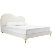 [James Lane] Lucia Bed Veneto Boucle Ivory