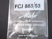 FCJ883/53 Mido Waterproof Yellow Tension Ring Permafit Vintage Watch Crystal NOS