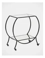 [Cooper & Co] Oliver 86cm Steel Arch Bar Cart in Black