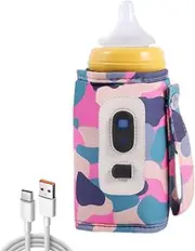 USB Feeding Bottle Warmer - Digital USB Bottle Warmer Milk Warmer | 5 Gear Temperature Heat Keeper Adjustable Bottle Bag for Kids & Milk Bottle