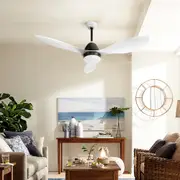 48 Inch Devanti Ceiling Fan DC Motor w/Light w/Remote - White
