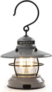 Barebones Living Edison Mini Lantern LED Slate Gray Stamped Steel Light LIV-293