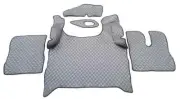 ECO LEATHER 3 LAYER SET RHD GREY FLOOR MATS FOR TRUCK MAN TGX 2020+ AUTO
