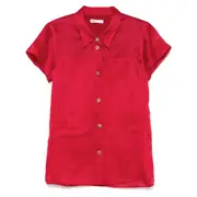 [Khaite] Khaite Keefe Blouse M RED