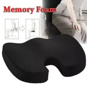 Memory Cushion Back Foam Seat Pain Relief Chair Pillow Orthopedic Black