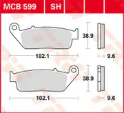TRW Lucas Brake pad MCB599