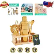 Complete Bartender Toolkit - 8-Piece Cocktail Shaker with Easy-Clean Accessories