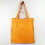 CHAMPION Large Orange Embroidered Logo Canvas Shopper Tote Carryall Bag NWT