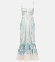 [Zimmermann] Zimmermann Illuminate silk and linen cocktail dress AU 8 beige
