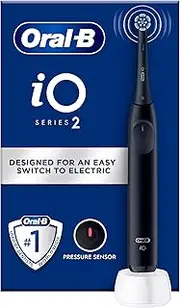 Oral-B iO 2 Electric Toothbrush Black Adult 3 Cleaning Modes Gentle Gums Soft Brush Accessories Replacement Brush Charger