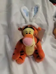 Easter Tigger BUNNY EARS Disney Store Bean Bag Plush 8" Mbbp Orginally Candy Egg