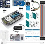 ESP8266 Weather Station Kit with DHT11 Temperature Humidity BMP180 Atmosphetic Pressure BH1750FVI Light Sensor 0.96" OLED IIC YellowBlue Display for Arduino IDE IoT Starter(Guidance Document Included)