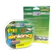 ASSO PE Sinking Fishing Braided Line Green PE Braid 0.22mm 300m 12.9kg 28.5lb