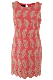 Dulip Emb Shift Dress--VER-DULIP