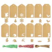 140Pcs Christmas Tags String Attached Xmas Decor Tags with 150 Bundle Twine
