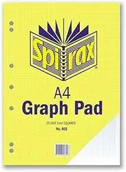 Spirax 802 Graph Pad 2Mm A4 25 Leaf
