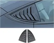 Compatible for Tesla Model 3 Highland 2024 Car Rear Triangle Window Shutters Cover Rear Side Triangle Window Spoiler Louver Shutter Cover(Black)