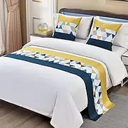 Hotel Geometric Line Bed Tail Towel Bed Runner Scarves Home Bedroom Bed Scarf Bedding Throws Coverlets Decoration Bedspread Protection,A-50 * 180CM