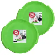 Round Snow Saucer Sled- 24" Plastic Disc Sled for Kids and Adults- Heavy Duty...