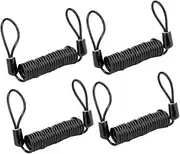 Holibanna 4Pcs Bike Lock Reminder Wire Cables Durable Security Cords for Motorcycles and Bicycles Lightweight Retractable Design for Black