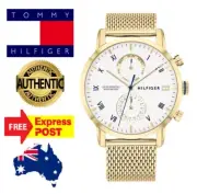 NEW TOMMY HILFIGER KANE TH 1710403 GOLD/WHITE MENS CHRONOGRAPH QUARTZ WATCH