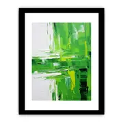 Abstract Framed Art Green Framed print Art Poster