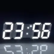 3D LED Digital Wall Clock Alarm Date Temperature Table Desktop USB Powered Big