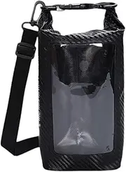 Waterproof Phone Case Dry Bag Float Bag Touch Screen 3L Waterproof Bag Roll Top for Camping Rafting Swimming Boating Kayaking, Black