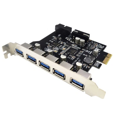 PCIE to USB 3.0 19Pin 5Ports PCI Express Expansion Card Renesas uPD720201+GL35XX