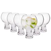6x 525ml Short Stem Gin Glasses Cocktail Tonic Wine Balloon Copa Glass Gift Set