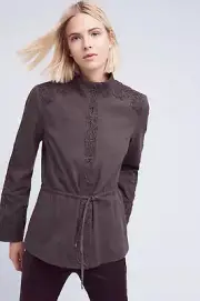 NWT Anthropologie Travis Cargo Jacket, by Love Sam - Gray, size S, M, Was $168
