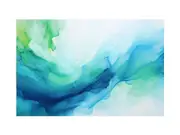 Blue And Green Abstract Painting Canvas Print