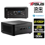 【ASUS 華碩】NUC I7十二核{畫蛇添足} 迷你電腦(I7-1260P/8G/2T M.2)