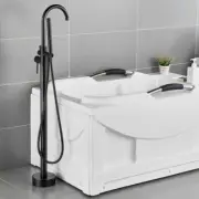 Matte Black Rubbed Floor Mounted Bath Tub Filler Faucet Wish Hands Mixer Taps