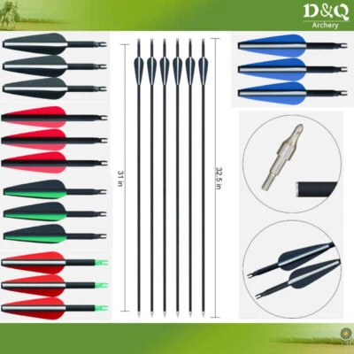 12 Mixed Carbon arrows hunting target arrows bow down bow long bow reverse bow