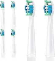 6 Replacement Brush Heads, Complete Care Replacement Tooth Brush Heads, Electric Toothbrush Replacement Heads, EasyClean, Gum Health- Fit (White, 6)