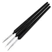 Black Paint Brush Fine Hand Painted Thin Hook Line Pen Nylon Hair Brush For Watercoolor oil Painting School Office Supply
