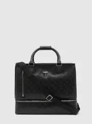 GUESS Women's Black Logo Laptop Travel Bag