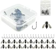 Fly Soft Bait, Fly Fishing Bait with Hook Fish Attractant, Fly Fishing Fly Assortment, Fishing Fly Lures, Bait Fishing Gear for Rainbow, Trout, Carp, Minnows
