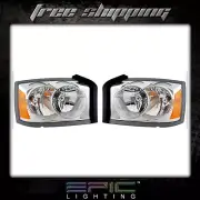 Headlights Headlamps Pair Left right set for 05-07 Dodge Dakota Pickup Truck